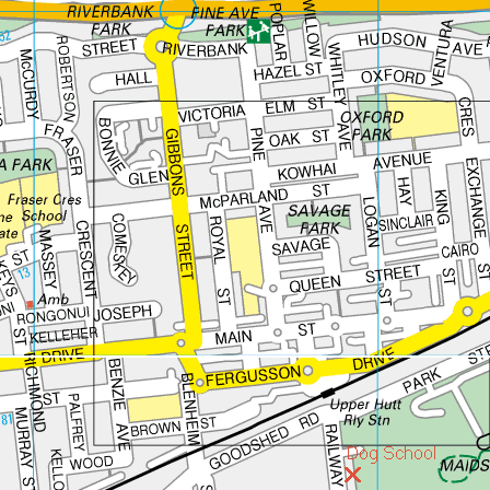 Map of Upper Hutt